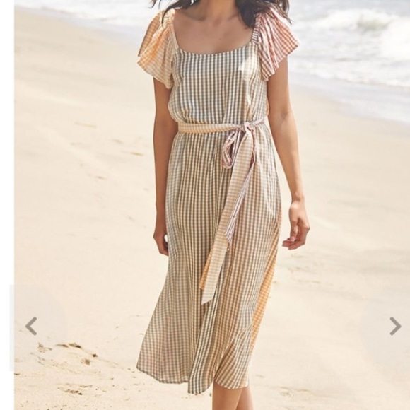 Rachel Pally Sibil Rainbow Gingham Midi Dress Size XS - Picture 2 of 8